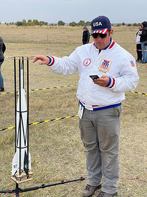Brian Muzek “in the zone” at the World Championship for Space Models in Romania 